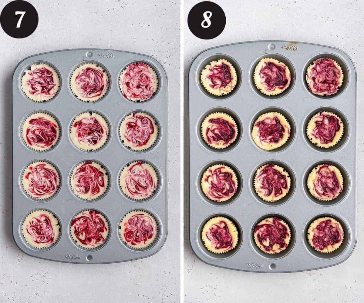 Mini Muffin-Tin Lemon-Raspberry Cheesecake