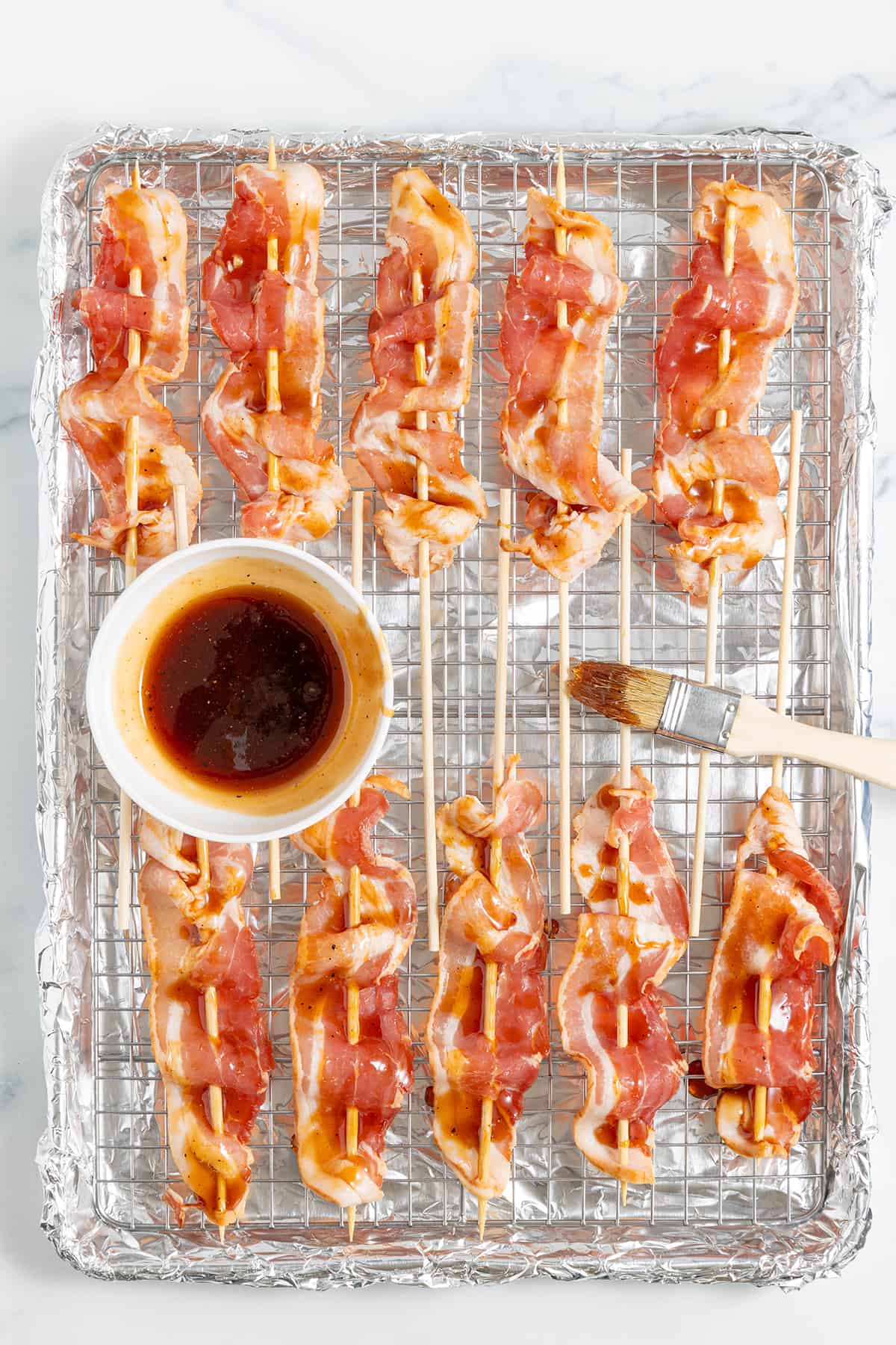 Brown Sugar Bourbon Candied Bacon Skewers The Savory Cipolla